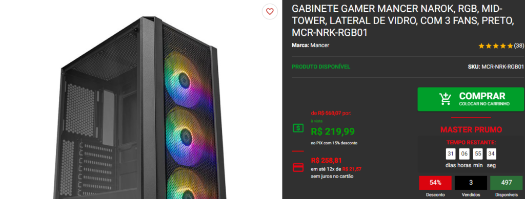 Montamos um PC Gamer somente com Promoções Captura de tela 2024 07 30 100435