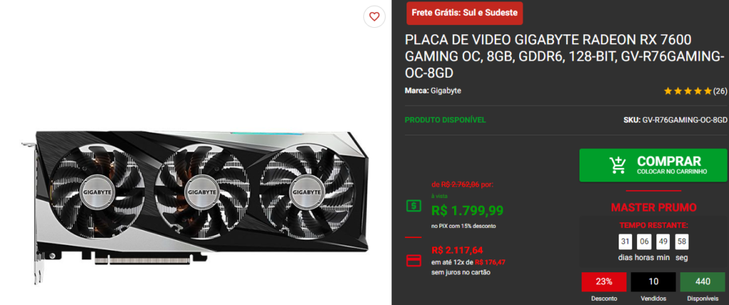 Montamos um PC Gamer somente com Promoções Captura de tela 2024 07 30 101007