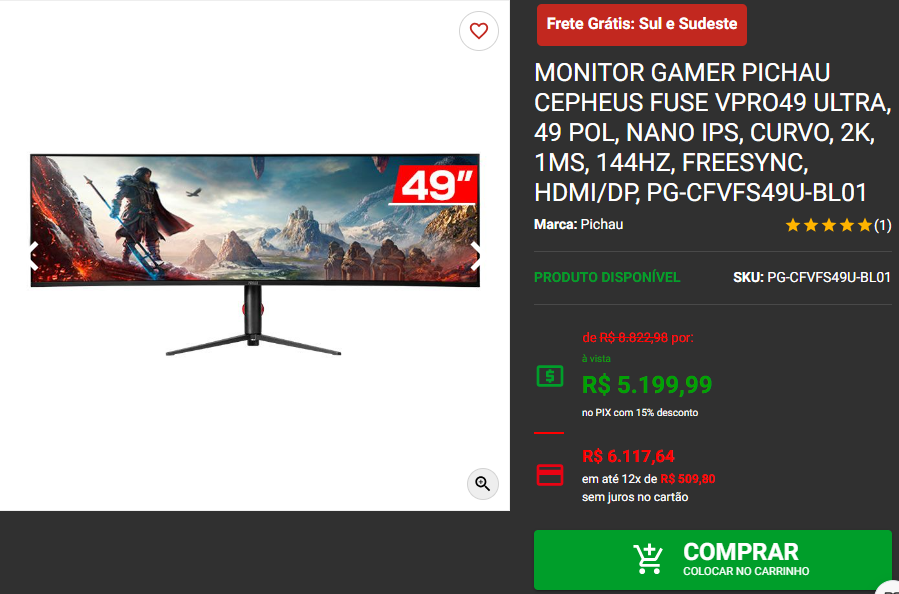 Fluidez e velocidade: 3 monitores 144hz em promoção 3 Fluidez e velocidade: 3 monitores 144hz em promoção Captura de tela 2024 07 31 174537.png