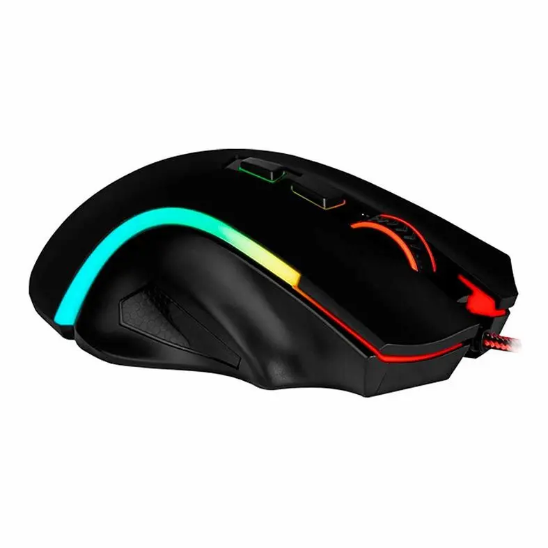 Mouse gamer Griffin preto com luzes rgb.