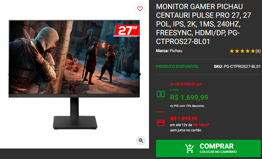 Fluidez e velocidade: 3 monitores 240Hz em promoção 3 Fluidez e velocidade: 3 monitores 240Hz em promoção Captura de tela 2024 08 02 155807.png