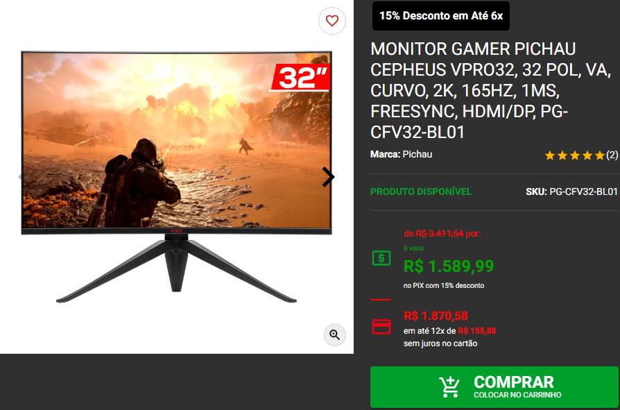 Alta resolução e baixos preços: 3 monitores 2K em promoção 4 Alta resolução e baixos preços: 3 monitores 2K em promoção Captura de tela 2024 08 02 175419.png