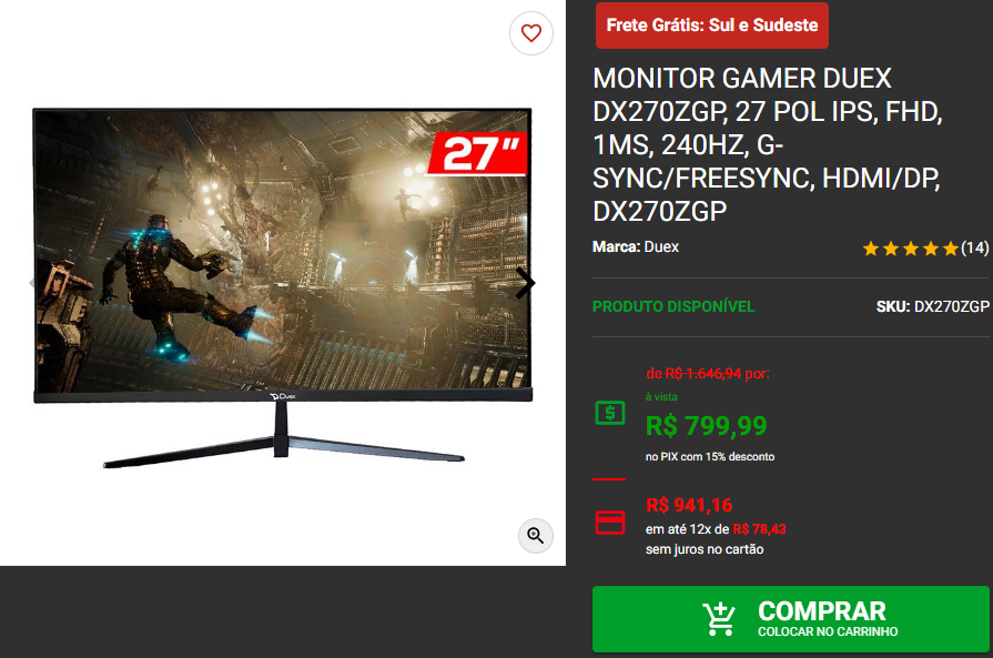 Monitor gamer: 3 opções em promoção na Pichau 4 Monitor gamer: 3 opções em promoção na Pichau Captura de tela 2024 08 12 160755.png