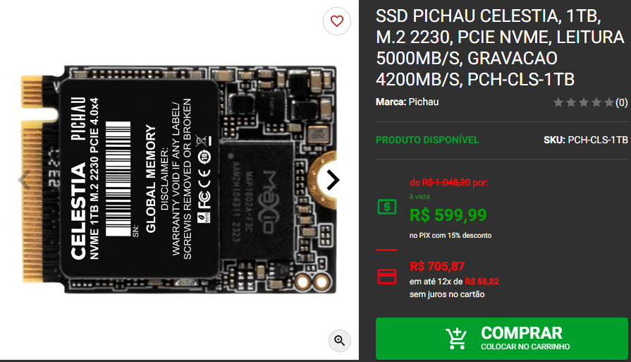 Armazenamento de sobra: 3 opções de SSD NVMe Pichau em promoção Captura de tela 2024 08 13 144219.png