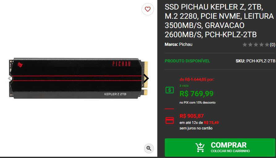 Armazenamento de sobra: 3 opções de SSD NVMe Pichau em promoção Captura de tela 2024 08 13 144536.png