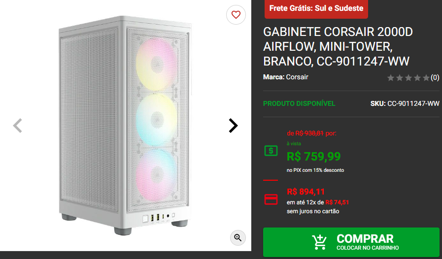 Gabinete Gamer: 3 opções compactas em promoção 2 Gabinete Gamer: 3 opções compactas em promoção Captura de tela 2024 08 16 143420.png