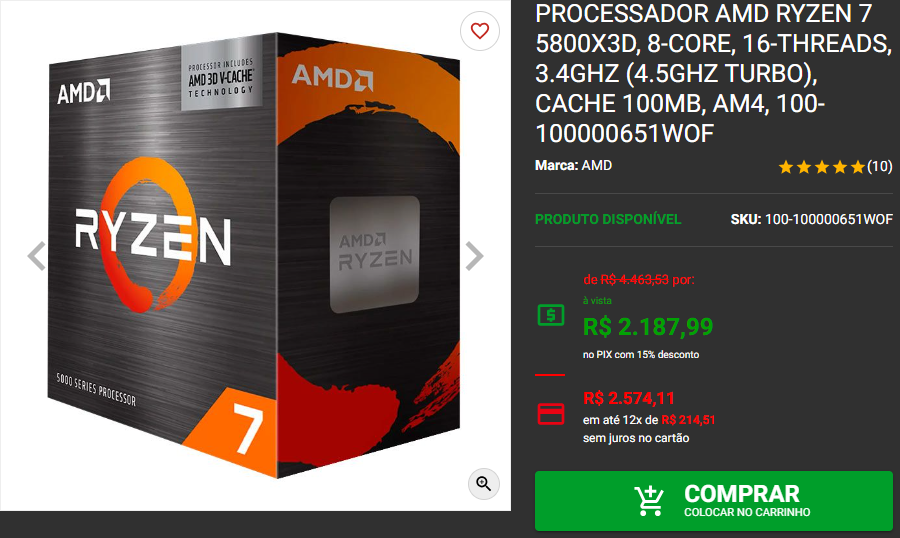 Processador AMD: 3 opções do Ryzen 7 em promoção Captura de tela 2024 08 16 162218