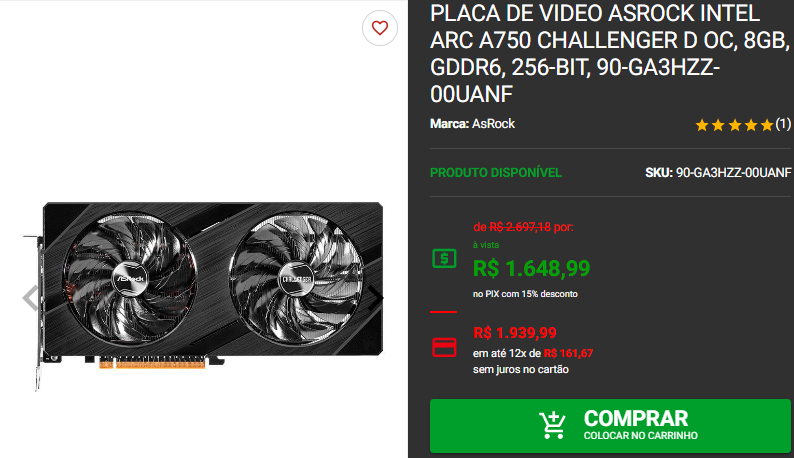 Placa de vídeo: 3 promoções na Intel Gamer Days Captura de tela 2024 08 21 095855.png