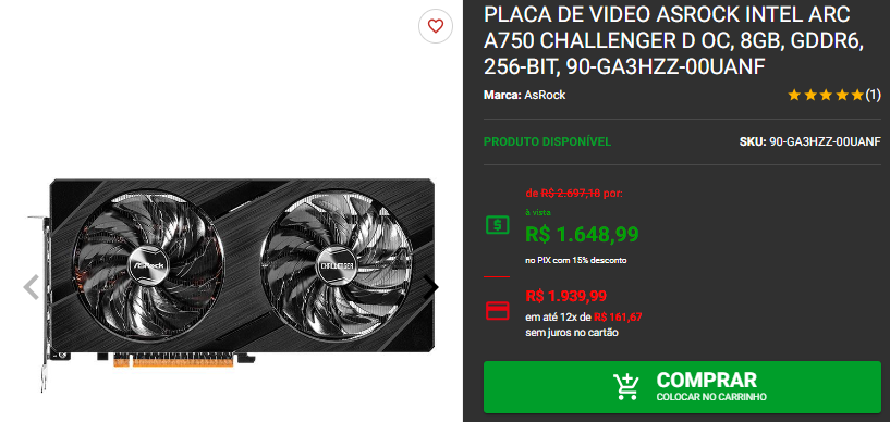 Placa de vídeo: 3 promoções na Intel Gamer Days Captura de tela 2024 08 21 100642.png