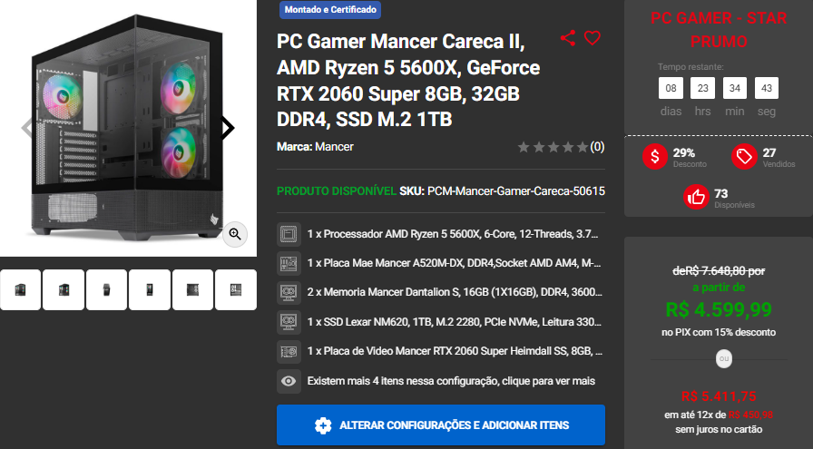 Promoção: 3 PC gamers abaixo de R$ 5.000 na Pichau Captura de tela 2024 08 21 172522.png