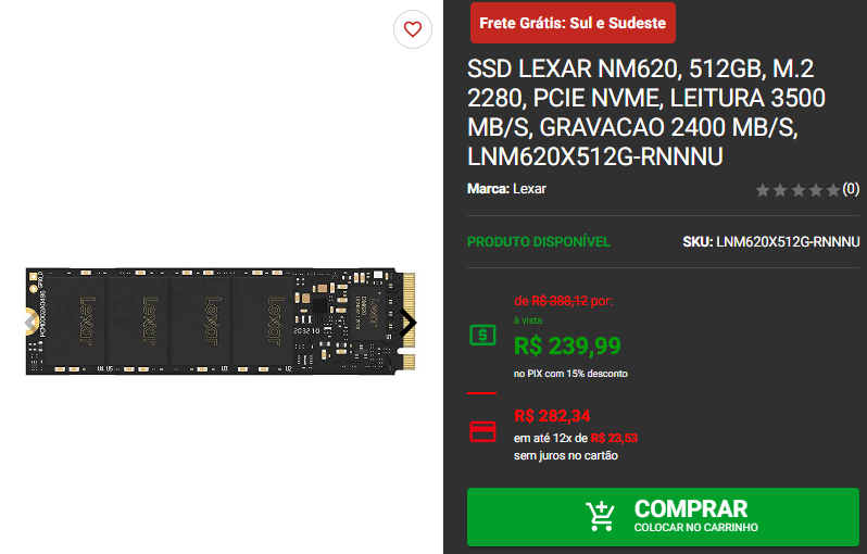 SSD em promoção: 3 opções da marca Lexar 2 SSD em promoção: 3 opções da marca Lexar Captura de tela 2024 08 21 190141.png