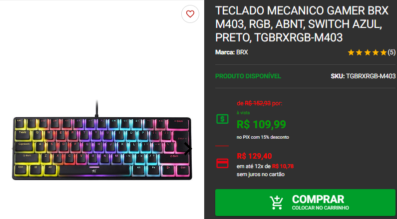 Teclado mecânico: 3 opções abaixo dos R$200 Captura de tela 2024 08 26 174943.png