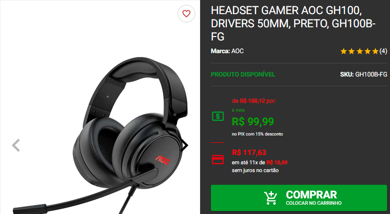 Headset Gamer: 3 opções em promoção na Pichau Captura de tela 2024 08 27 180908.png