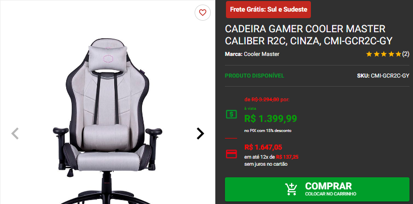 Pichau Master Prumo: 3 cadeiras gamers profissionais em promoção 3 Pichau Master Prumo: 3 cadeiras gamers profissionais em promoção Captura de tela 2024 08 30 154325.png