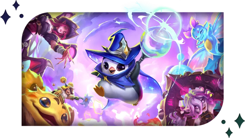 pingu e vário personagens de TFT