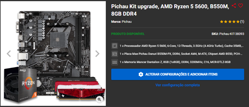 Kit Placa mãe e Processador: 3 opções em promoção na Pichau 2 Kit Placa mãe e Processador: 3 opções em promoção na Pichau Captura de tela 2024 09 02 170419.png