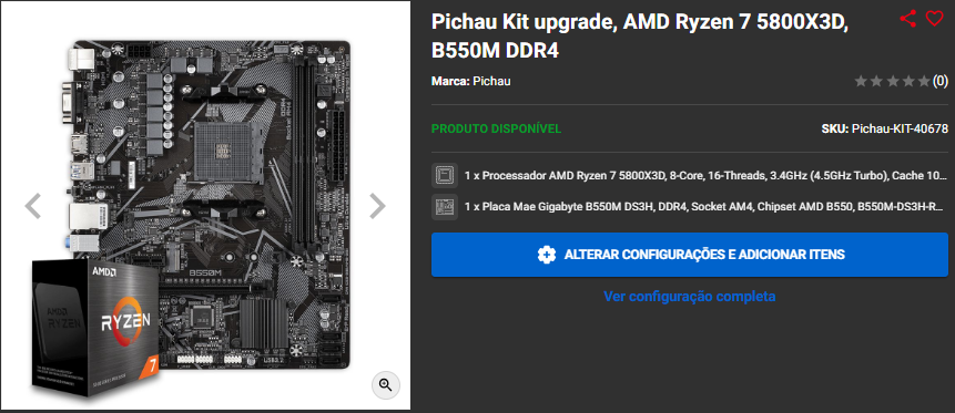 Kit Placa mãe e Processador: 3 opções em promoção na Pichau 4 Kit Placa mãe e Processador: 3 opções em promoção na Pichau Captura de tela 2024 09 02 171254.png