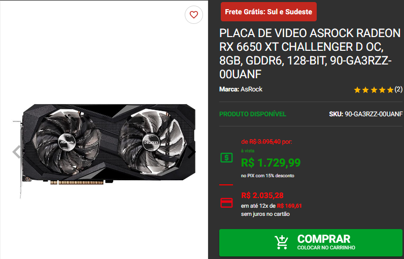 Placa de vídeo: 3 opções abaixo dos R$2 mil 3 Placa de vídeo: 3 opções abaixo dos R$2 mil Captura de tela 2024 09 03 172740.png