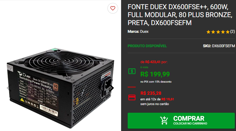 Segurança e durabilidade: 3 fontes de alimentação em promoção na Pichau 2 Segurança e durabilidade: 3 fontes de alimentação em promoção na Pichau Captura de tela 2024 09 03 173831.png