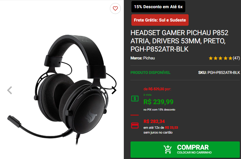 Headset Gamer: 3 promoções da Independência Gamer na Pichau Captura de tela 2024 09 05 183239.png