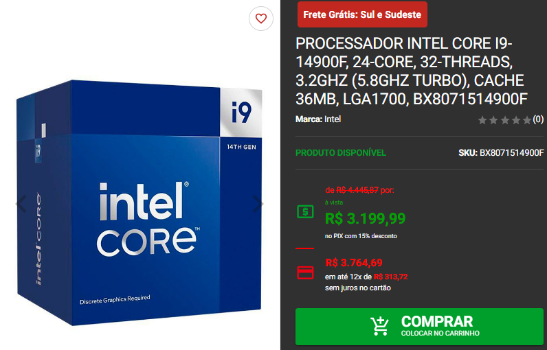 Processador em promoção: 3 opções da Intel na Pichau Captura de tela 2024 09 06 174537.png