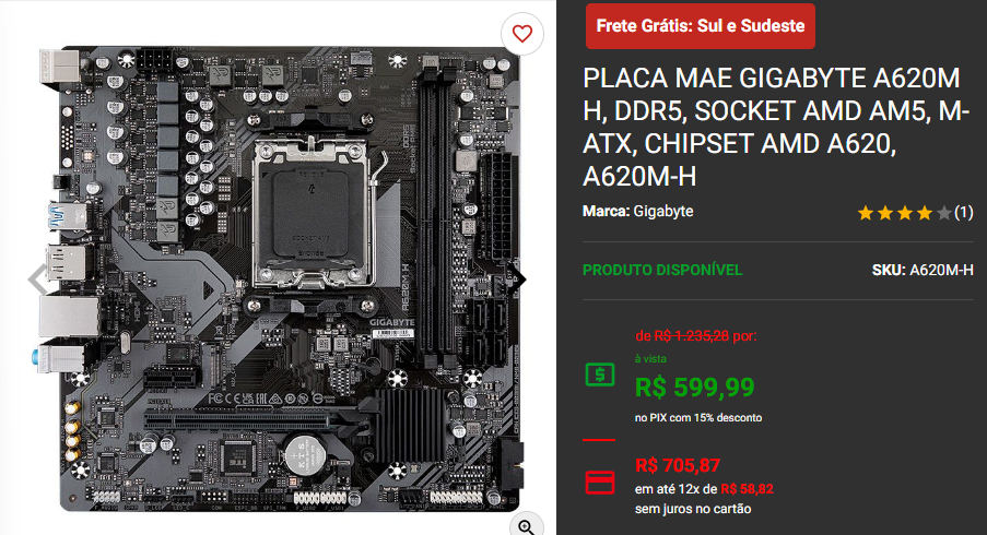 Placa mãe: melhores opções AM5 em promoção na Pichau 2 Placa mãe: melhores opções AM5 em promoção na Pichau Captura de tela 2024 09 10 172929.png