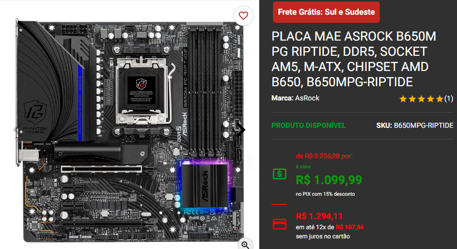 Placa mãe: melhores opções AM5 em promoção na Pichau 4 Placa mãe: melhores opções AM5 em promoção na Pichau Captura de tela 2024 09 10 174545.png