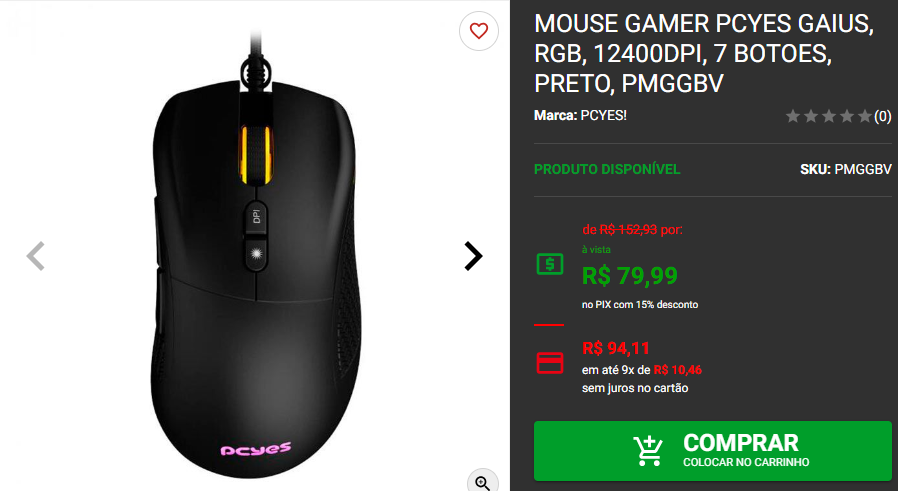 Promoção: 3 melhores mouses gamers abaixo dos R$ 100 4 Promoção: 3 melhores mouses gamers abaixo dos R$ 100 Captura de tela 2024 09 11 183649.png