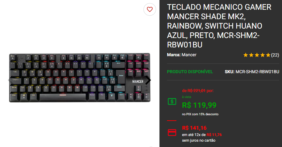 Teclado mecânico: 3 melhores teclados abaixo dos R$ 150 Captura de tela 2024 09 11 191311.png