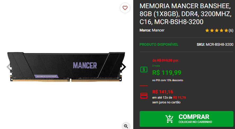 Independência Gamer: 3 memórias RAM abaixo dos R$ 170 Captura de tela 2024 09 13 084212.png