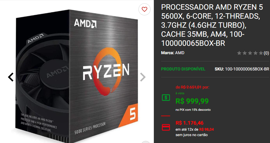 AMD Ryzen 5 em promoção: 3 opções na Pichau Captura de tela 2024 09 13 140830.png