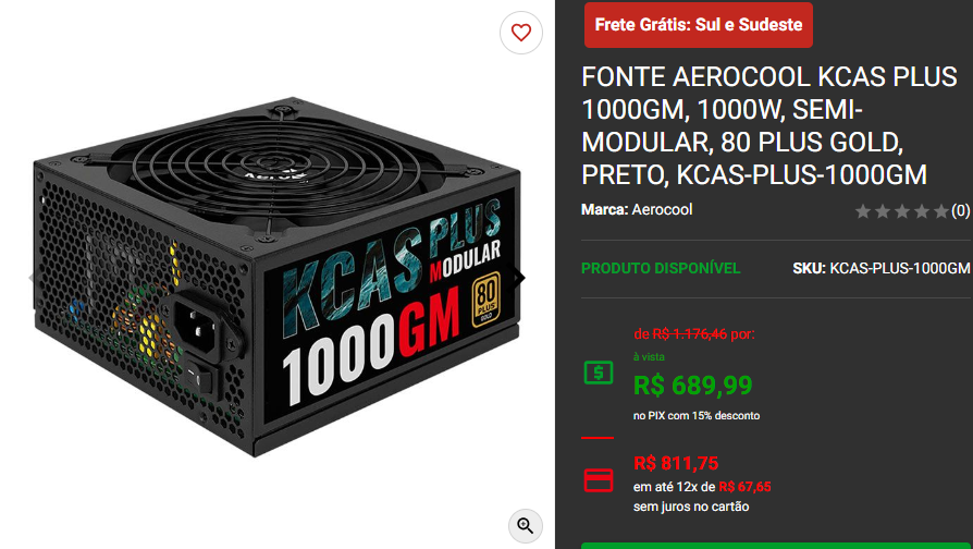 Fonte 80 Plus Gold: 3 opções em promoção na Pichau 4 Fonte 80 Plus Gold: 3 opções em promoção na Pichau Captura de tela 2024 09 16 174018.png