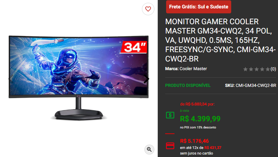 Monitor gamer: 3 opções com mais de 30 Polegadas em promoção na Pichau Captura de tela 2024 09 16 180103.png