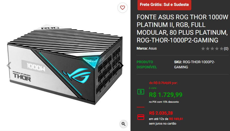 80 Plus Platinum: 3 opções de fontes de Alta Eficiência em promoção Captura de tela 2024 09 17 150125.png