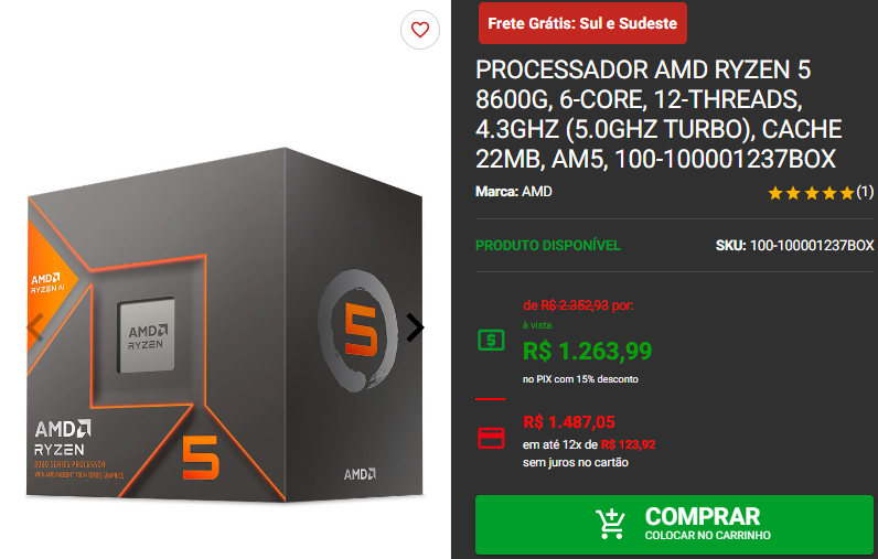 Processador com placa de vídeo integrada: 3 opções AMD em promoção 3 Processador com placa de vídeo integrada: 3 opções AMD em promoção Captura de tela 2024 09 20 154858.png