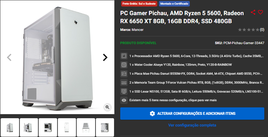 PC Gamer Completo: 3 promoções com RX 6650 XT 3 PC Gamer Completo: 3 promoções com RX 6650 XT Captura de tela 2024 09 23 151629.png