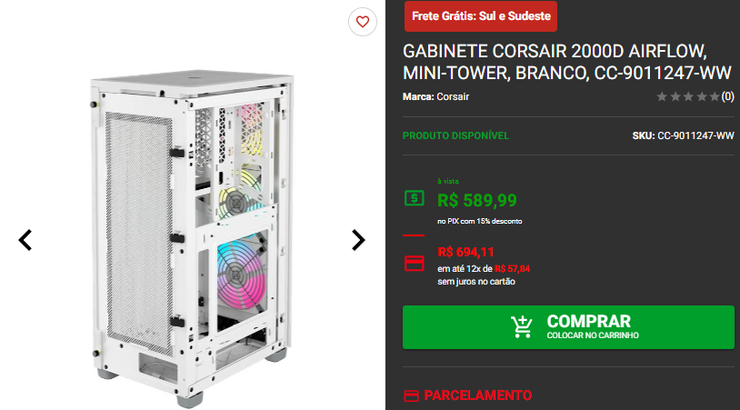 Gabinete Compacto: 3 opções de Mini-Tower na Pichau Captura de tela 2024 09 23 170934.png