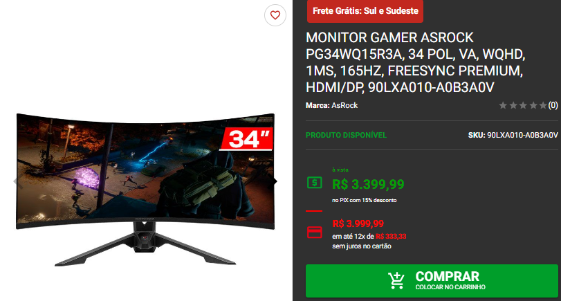 Monitor Gamer: 3 opções com tela curva na Pichau 3 Monitor Gamer: 3 opções com tela curva na Pichau Captura de tela 2024 09 24 125631.png