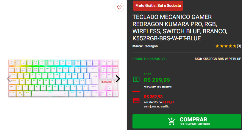 Teclado mecânico wireless: 3 opções em promoção na Pichau 2 Teclado mecânico wireless: 3 opções em promoção na Pichau Captura de tela 2024 09 25 173056.png