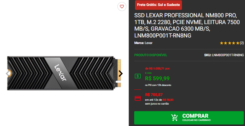 SSD M.2: 3 opções de alta velocidade em promoção Captura de tela 2024 09 27 174645.png