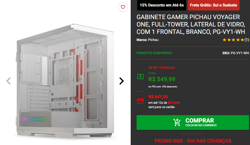 Gabinete Gamer Pichau: 3 opções para aproveitar a Promo BGS 4 Gabinete Gamer Pichau: 3 opções para aproveitar a Promo BGS Captura de tela 2024 09 30 170118.png