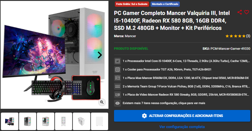 PC Gamer Completo: 3 kits em promoção no site da Pichau 2 PC Gamer Completo: 3 kits em promoção no site da Pichau Captura de tela 2024 09 30 171637.png