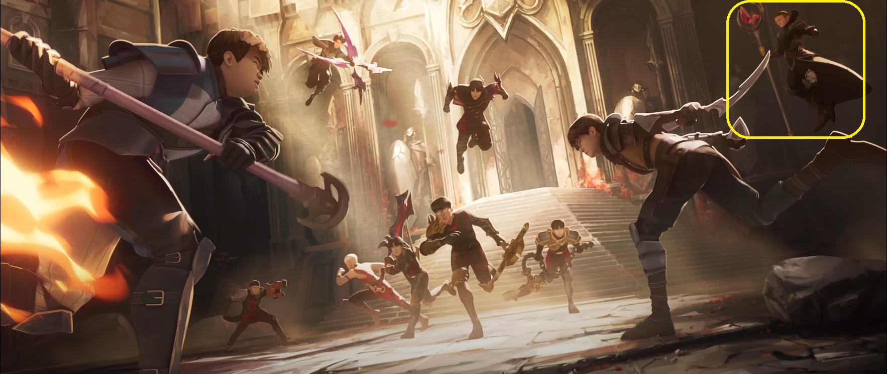 G2 caps destacado na tela final do clipe Heavy is the crown