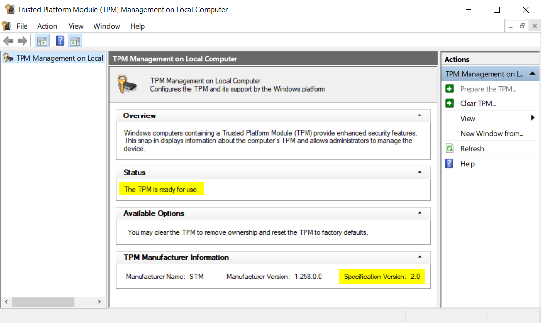 LoL: Como solucionar o erro VAN9005 tpm ready for use.png