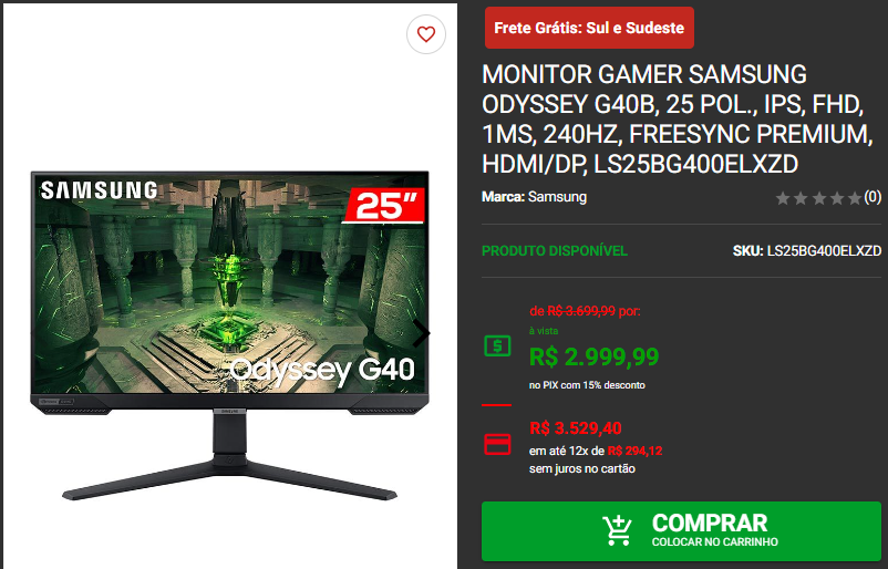 Monitor Gamer: 3 opções com painel IPS em promoção 2 Monitor Gamer: 3 opções com painel IPS em promoção Captura de tela 2024 10 01 171348.png