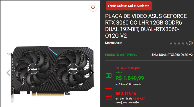 Placa de vídeo: 3 opções de RTX 3060 para você economizar 2 Placa de vídeo: 3 opções de RTX 3060 para você economizar Captura de tela 2024 10 01 182040.png