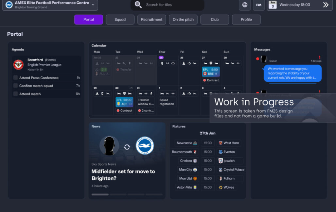Football Manager 2025 chega com novas funcionalidades, confira os requisitos de hardware 2 Football Manager 2025
