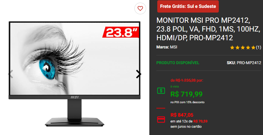 Monitor Gamer: 3 com painel VA em promoção na Pichau 2 Monitor Gamer: 3 com painel VA em promoção na Pichau Captura de tela 2024 10 02 170751.png