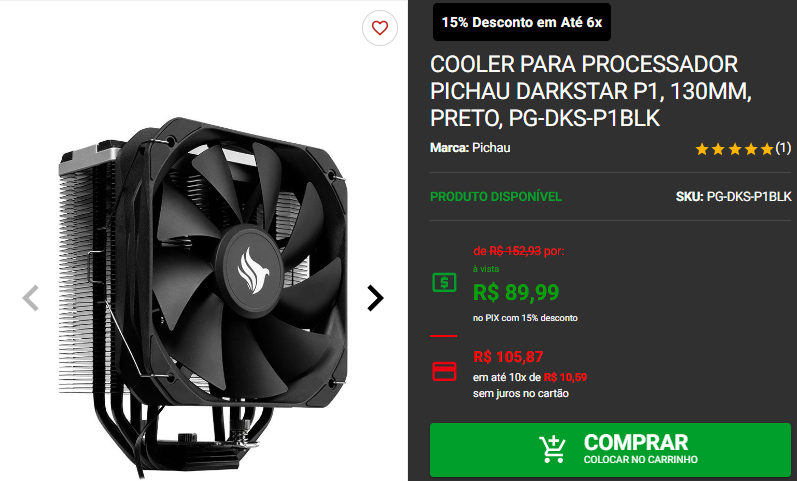 Cooler para processador: 3 air coolers com preços abaixo dos R$ 100 4 Cooler para processador: 3 air coolers com preços abaixo dos R$ 100 Captura de tela 2024 10 02 184057.png