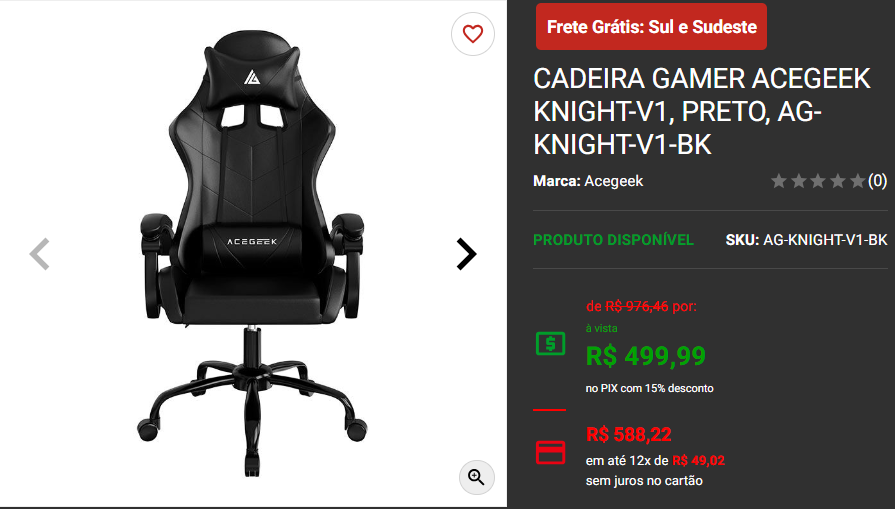 Cadeira Gamer: 3 promoções por menos de R$ 500 no site da Pichau 4 Cadeira Gamer: 3 promoções por menos de R$ 500 no site da Pichau Captura de tela 2024 10 03 131847.png